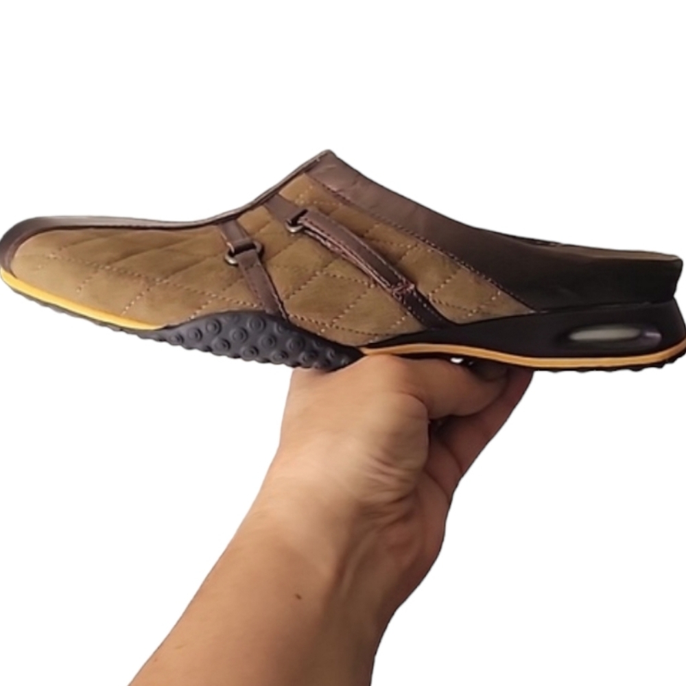 COLE HAAN NIKE AIR Quilted Clogs Mules 7AA 7 Narrow Preppy Suede Sneakers - Picture 2 of 16
